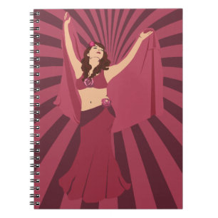 Cuaderno Bailarín de Belly Rosa Rojo