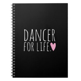 Cuaderno Bailarín para el negro de la vida con el corazón