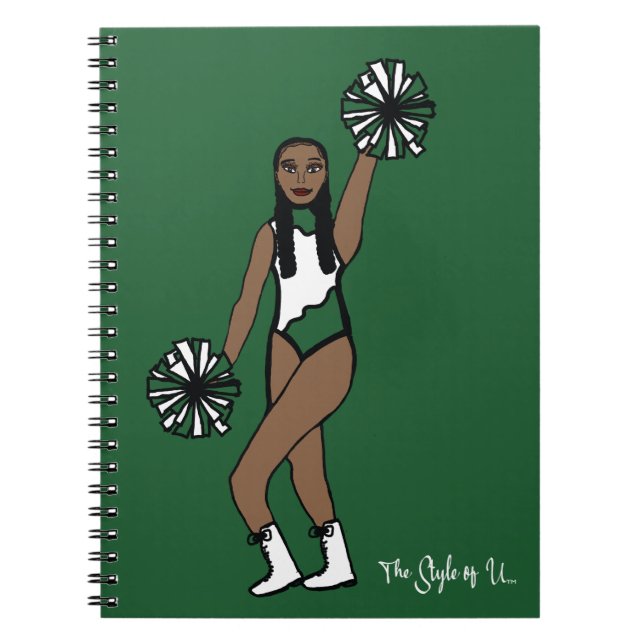 Cuaderno Bailarín Pom Acento Verde Blanco P (Frente)
