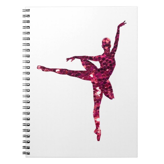 Cuaderno Bailarina brillante rosada (Frente)