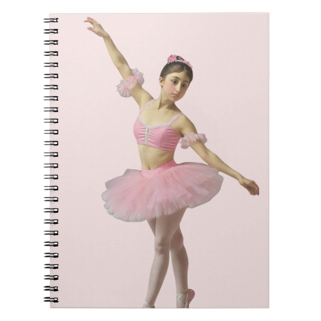 Cuaderno Bailarina con tutú rosa (Frente)