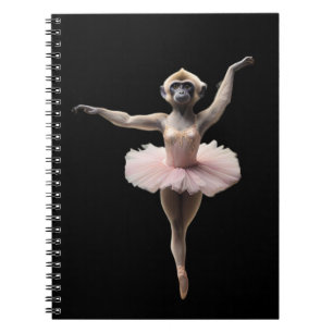Cuaderno Bailarina De Ballet De Mono Gibbon En Un Tutu,