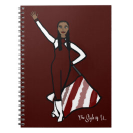 Cuaderno Bailarina de bandera con acento blanco de Borgoña