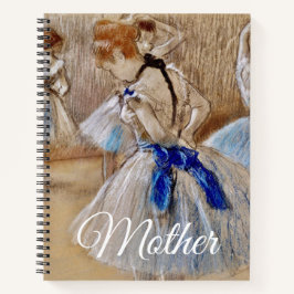 Cuaderno Bailarina de Degas con cinta azul 