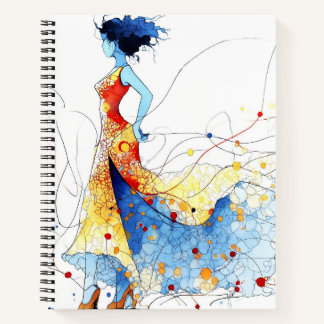 Cuaderno Bailarina de flamenco al acuarela – Alegría en mov