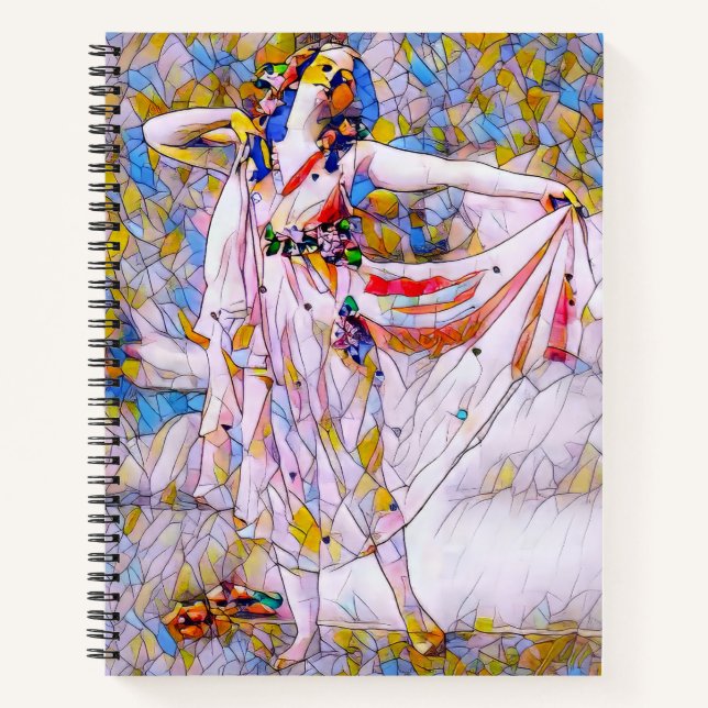 Cuaderno Bailarina de vidrio manchado con vestido flojo (Anverso)