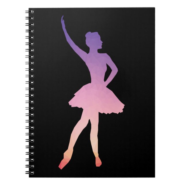 Cuaderno Bailarina en diseño geométrico moderno (Frente)