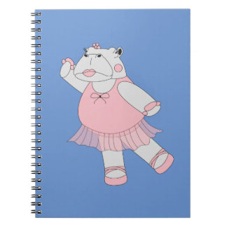 Cuaderno Bailarina Hipopótamo Azul illusima