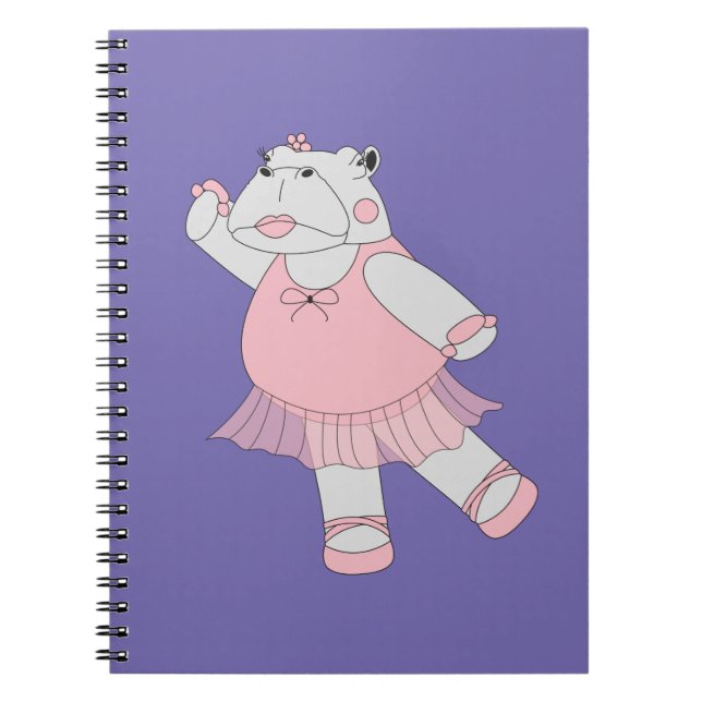 Cuaderno Bailarina Hipopótamo Púrpura illusima (Frente)