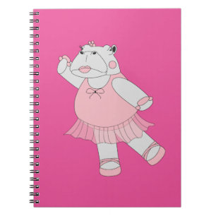 Cuaderno Bailarina Hipopótamo Rosa illusima