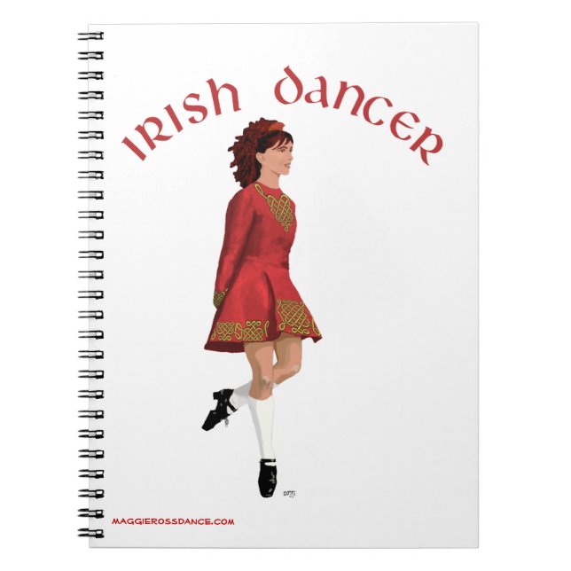 Cuaderno Bailarina Irlandesa de Rojo (Frente)