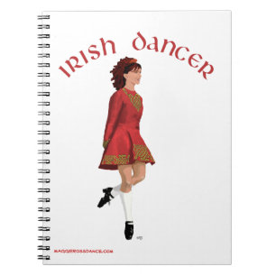 Cuaderno Bailarina irlandesa en rojo