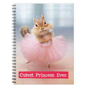 Cuaderno Bailarina linda del Chipmunk en tutú en el estudi