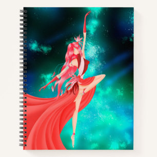 Cuaderno Bailarina Nocturna de Rosa Bajo el Cielo