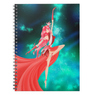 Cuaderno Bailarina Rosa Noche Cielo