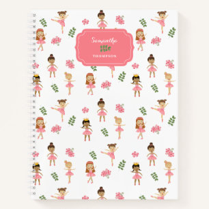Cuaderno Bailarinas de Ballet Rosa Patrón de Baile Niña
