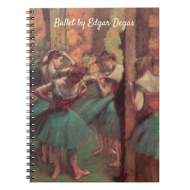 Cuaderno Bailarinas, rosadas y verdes de Edgar Degas (Frente)