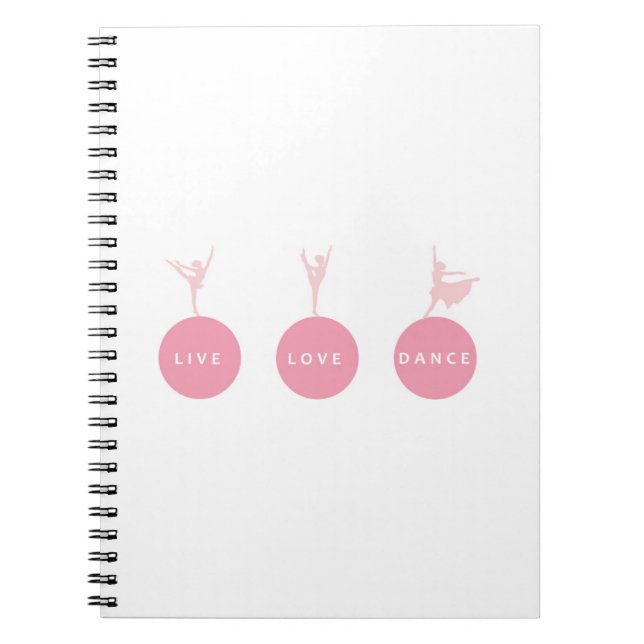 Cuaderno Bailarinas vivas de la danza del amor - rosa - (Frente)