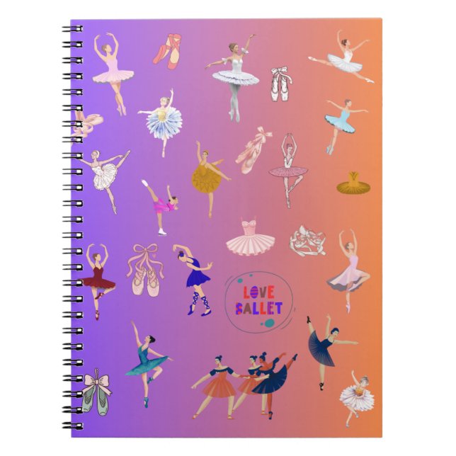 Cuaderno Bailarines de ballet elegantes (Frente)