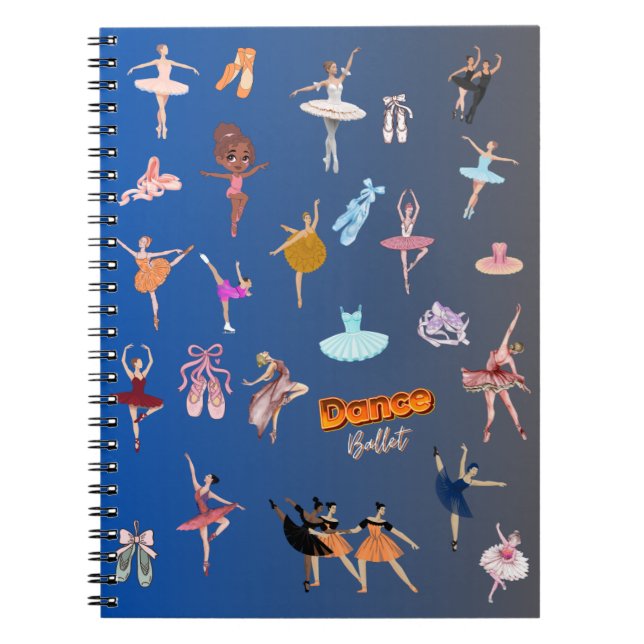 Cuaderno Bailarines de ballet elegantes (Frente)