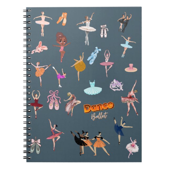 Cuaderno Bailarines de ballet elegantes (Frente)