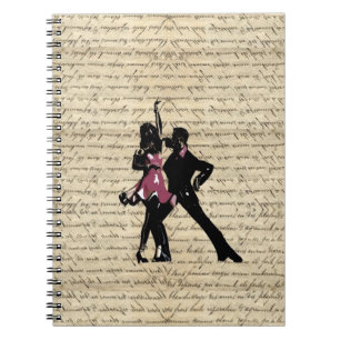 Cuaderno Bailarines del salón de baile en el papel del