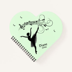 Cuaderno Baile Ballerina con música verde