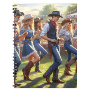 Cuaderno Baile de línea de vaquera occidental
