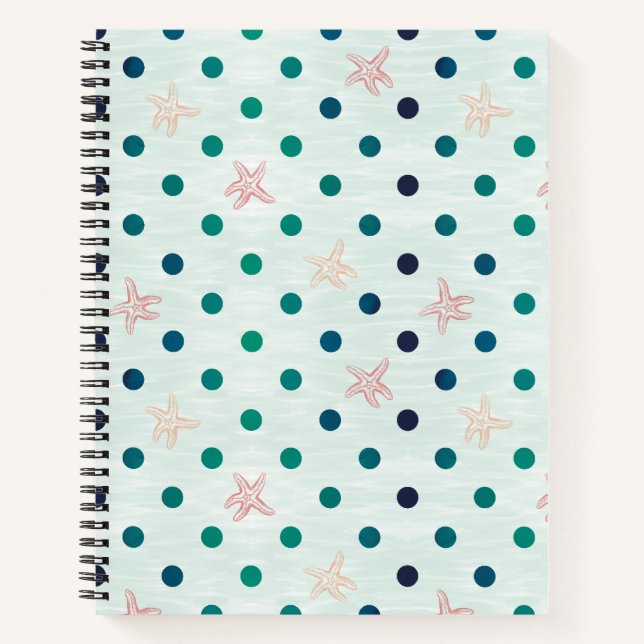 Cuaderno Baile de lunares de estrella de mar doble cara (Anverso)