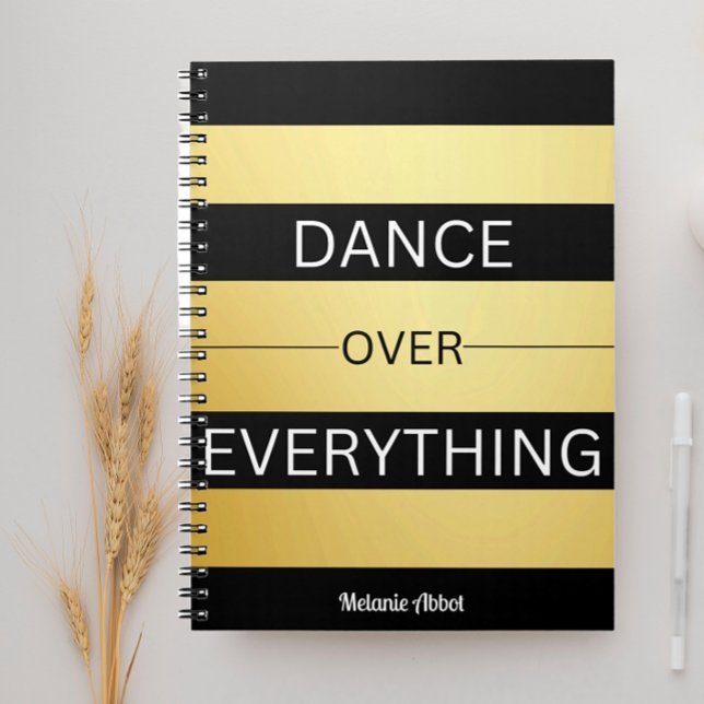 Cuaderno "BAILE SOBRE TODO" Banda negra y dorada (Subido por el creador)