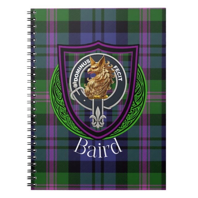 Cuaderno Baird Scottish Clan Tartan & Crest (Frente)