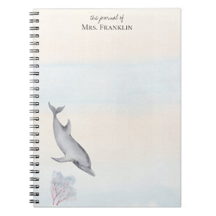 Cuaderno Bajo el delfín marino personalizado 2