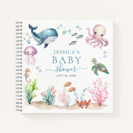 Cuaderno Bajo el mar Colorido Ocean Animals Baby Shower