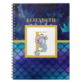 Cuaderno Bajo el mar con el caballito de mar Unicornio añad