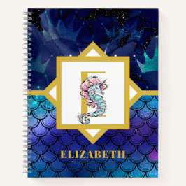 Cuaderno Bajo el mar con el caballito de mar Unicornio añad