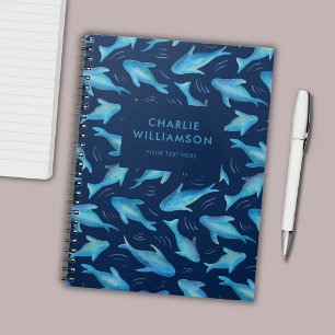 Cuaderno Bajo el mar niños océano pez tiburón