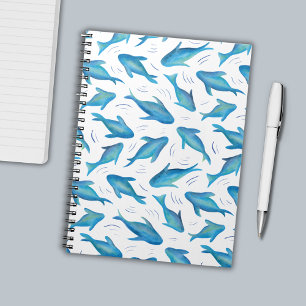 Cuaderno Bajo el mar niños océano pez tiburón