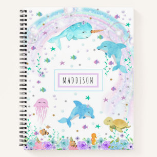 Cuaderno Bajo el ojo del mar - Delfín, Narwhal