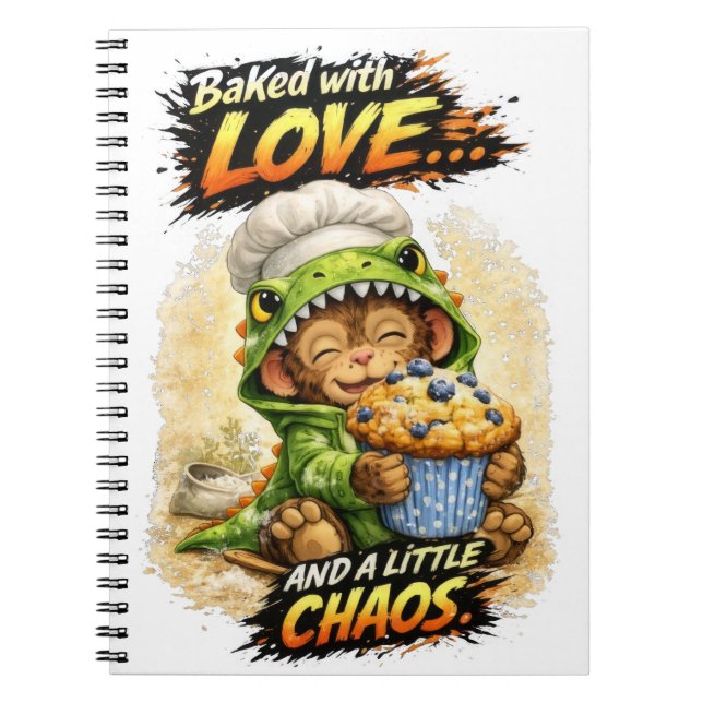 Cuaderno Baked with Love Notebook Cute Dino (Frente)