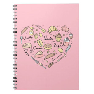 Cuaderno Baker Heart Funny Bakery Baking Pastry Chef