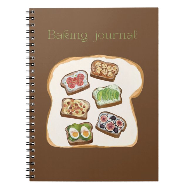 Cuaderno Baking Journal for Recipes and Baking Notes (Frente)