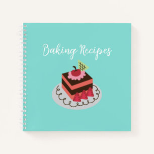 Cuaderno Baking Recetas para portátiles - trozo cuadrado de