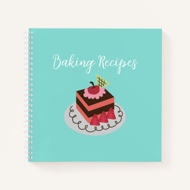 Cuaderno Baking Recetas para portátiles - trozo cuadrado de (Anverso)