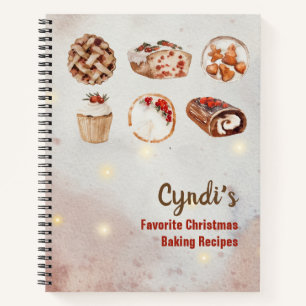 Cuaderno Baking Recipes para navidades