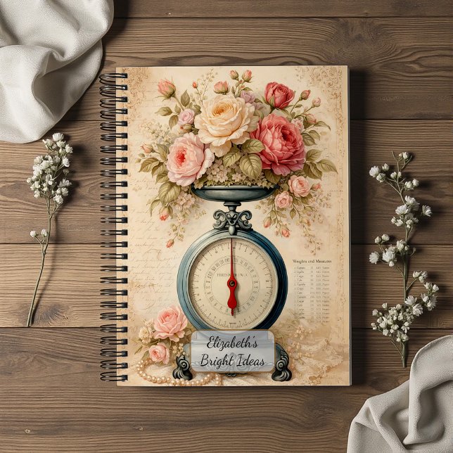 Cuaderno Balanza de cocina floral vintage (Subido por el creador)