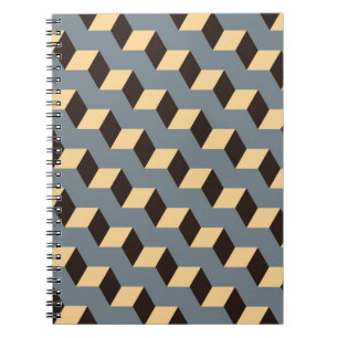 Cuaderno baldosa geométrica sin costura con escaleras cúbic