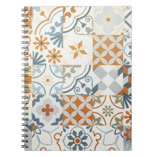 Cuaderno Baldosas antiguas: Patrón de fondo texturizado