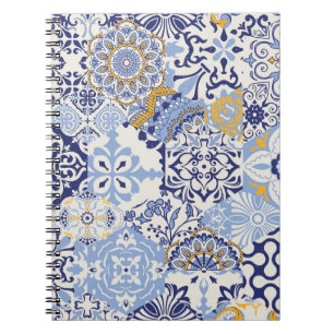 Cuaderno Baldosas azules de color azulón: tónica a mano.