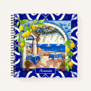 Cuaderno Baldosas azules de los cítricos de la majólica med