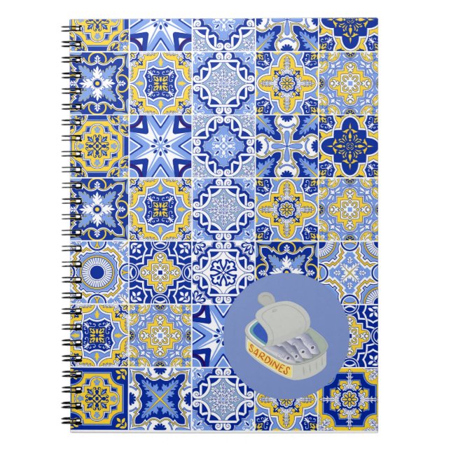 Cuaderno Baldosas azules y sardinas (Frente)